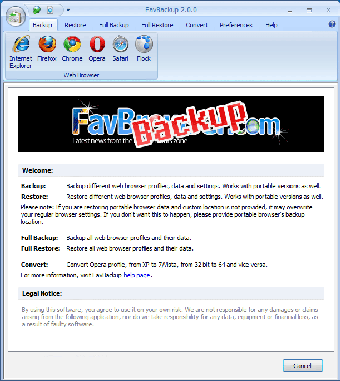 Image 0 for FavBackup