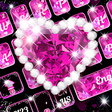 Icono de programa: Pink Diamond Heart keyboa…