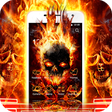 Icono de programa: Cool Flame Skulls Theme F…