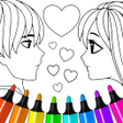 Icono de programa: Valentines love coloring …
