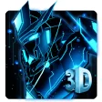 Icon of program: 3D Blue Neon Robot Theme