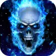 Icon of program: Blue Fire Skull Live Wall…