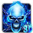 Icon of program: 3D Blue Flaming Skull The…