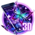 Icon of program: 3D Purple Butterfly Theme