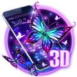 Icon of program: 3D Purple Butterfly Theme