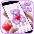 Icono de programa: Love Teddy Bear Pink Purp…