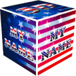 Icon of program: 3D My Name Patriotic USA …