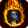 Icono de programa: Fire Background Photo Fra…