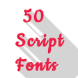 Icon of program: 50 Script Fonts