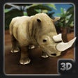 Icon of program: 3D Angry Rhinoceros Simul…