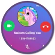 Icon of program: Cute Unicorn  : Fake call…