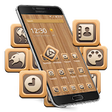 Icono de programa: Wood Grain Tree Mobile Th…