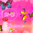 Icono de programa: GO SMS Theme Pink butterf…