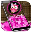 Icon of program: Lovely Owl Theme Pink Bow…