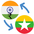 Icon of program: Indian rupee Myanmar kyat…