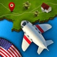 GeoFlight USA - Fun geography quiz game to learn states, cities and capitals of the United States icon