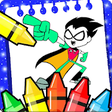 Icono de programa: teen coloring titans go