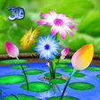 Icono de programa: 3D Flowers Touch Wallpape…