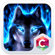 Icon of program: Wolf Blue Flames Theme Me…