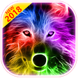Icono de programa: 3D Wild Neon Wolf Theme