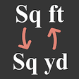 Square Feet to Square Yards / sq ft to sq yd icon