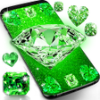 Icono de programa: Green diamond glitter liv…