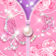 Icono de programa: Zipper Lock Screen Pink B…