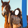 Icon of program: Woman With Horse Photo Ed…
