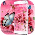 Icono de programa: Butterfly Pink Rose Wallp…