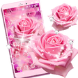 Glitter Pink Rose Theme icon