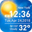 Icono de programa: Transparent & clock weath…
