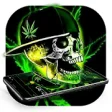 Icon of program: Green Weed Skull Theme