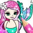 Icon of program: Mermaid Coloring Book Gli…