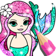 Icono de programa: Mermaid Coloring Book Gli…