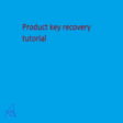 Icon of program: product key finder tutori…