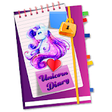 Unicorn Diary With Lock And Password icon