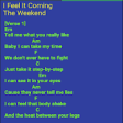 Icon of program: I Feel It Coming Lyrics