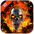 Icon of program: Flaming Skull Live Wallpa…