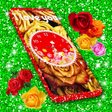 Icon of program: Roses Analog Clock Wallpa…