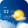 Icon of program: Transparent clock & weath…