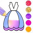 Icon of program: Dresses Coloring Book Gli…