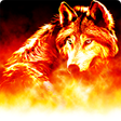 Icono de programa: Fire wolf live wallpaper