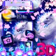 Icon of program: 3D Unicorn Moon Night Gla…