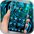 Neon Dragon tattoo fire theme icon